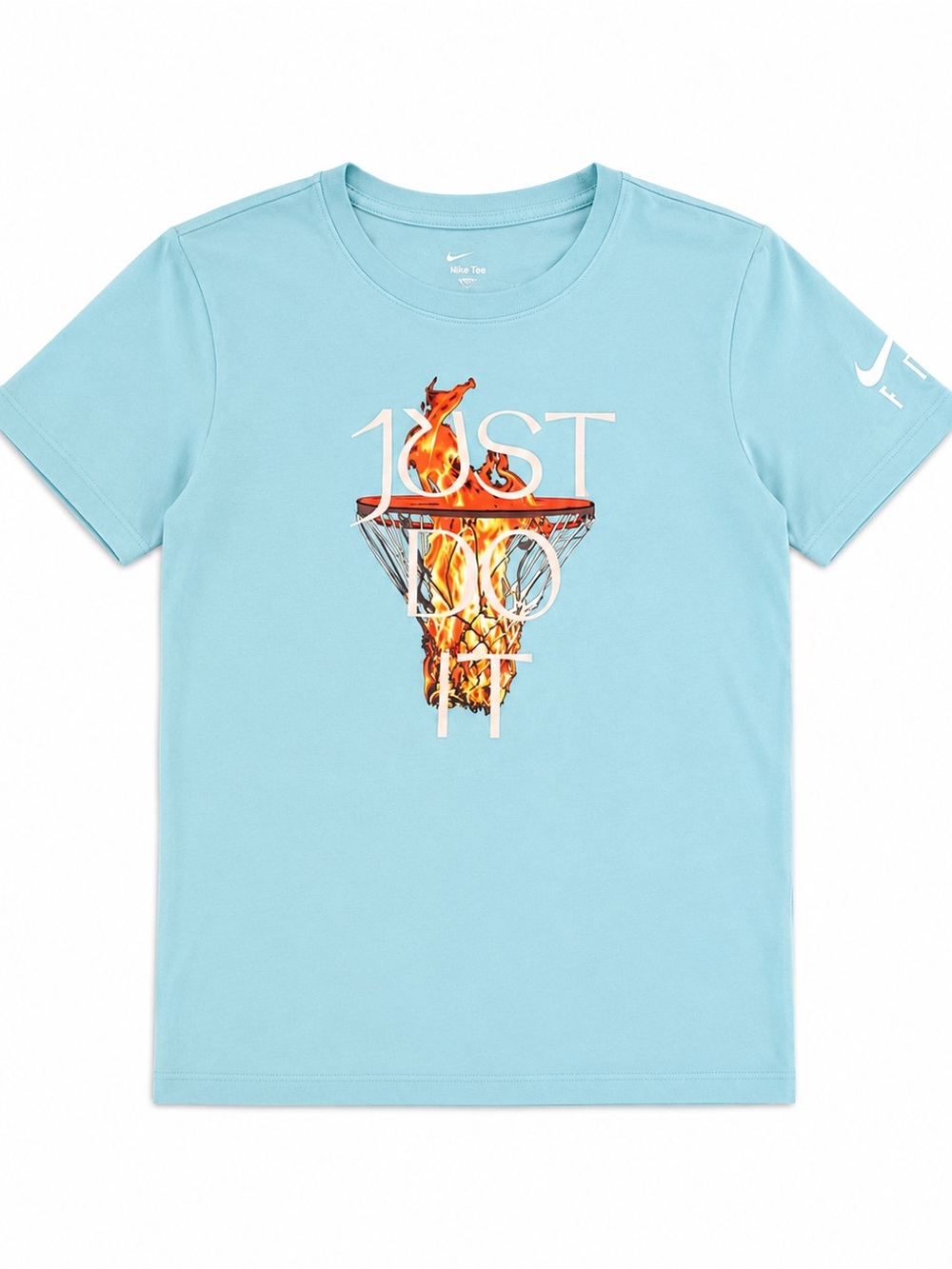 Nike Just Do It Hoops On Fire Basketball Graphic Tee Women’s Medium
